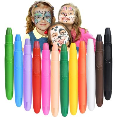 Inny producent Uraqt Marker Do Malowania Twarzy, Zestaw 12 Kolorowych Kredek Do Ciała, Nietoksyczna Farba Do Makijażu Ciała, Profesjonalne Kredki Do Malowania Twar.. Inny producent Uraqt Marker Do Malowania Twarzy, Zestaw 12 Kolorowych Kredek Do Ciała, Nietoksyczna Farba Do Makijażu Ciała, Profesjonalne Kredki Do Malowania Twar..