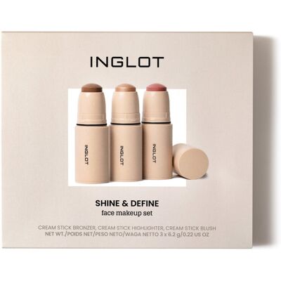 Zestaw do makijażu twarzy Shine & Define INGLOT Zestaw do makijażu twarzy Shine & Define INGLOT