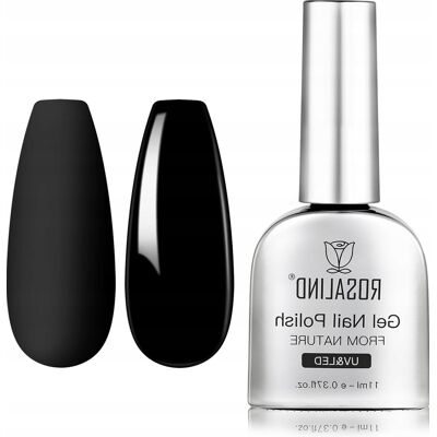 Lakier Żelowy Do Paznokci Czarny 11ml Gładki Trwały Błyszczący Hybrydowy Uv Lakier Żelowy Do Paznokci Czarny 11ml Gładki Trwały Błyszczący Hybrydowy Uv