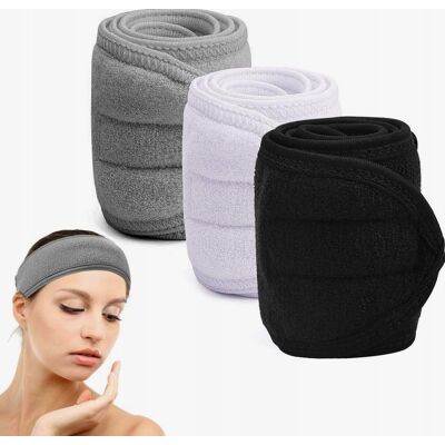 Inny producent Opaski Kosmetyczne 3 Sztuki Frotte Regulowane Makijaż Spa Sport Inny producent Opaski Kosmetyczne 3 Sztuki Frotte Regulowane Makijaż Spa Sport