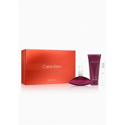 Calvin Klein, Euphoria, zestaw: woda perfumowana 100 ml i 10 ml, mleczko do ciała 200 ml Calvin Klein, Euphoria, zestaw: woda perfumowana 100 ml i 10 ml, mleczko do ciała 200 ml