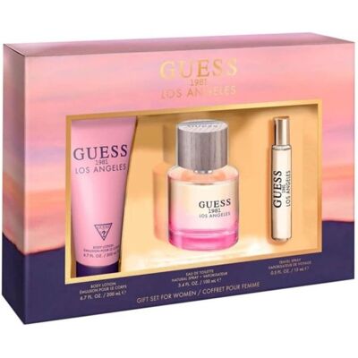 Guess 1981 Los Angeles Women zestaw woda toaletowa spray 100ml + balsam do ciała 200ml + woda perfumowana spray 15ml Guess 1981 Los Angeles Women zestaw woda toaletowa spray 100ml + balsam do ciała 200ml + woda perfumowana spray 15ml