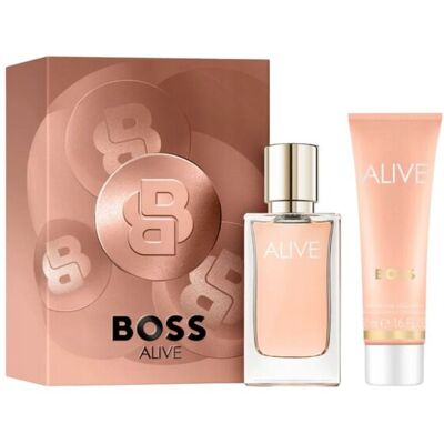 Hugo Boss, Boss Alive, zestaw:woda perfumowana 30 ml, balsam do ciała 50 ml Hugo Boss, Boss Alive, zestaw:woda perfumowana 30 ml, balsam do ciała 50 ml
