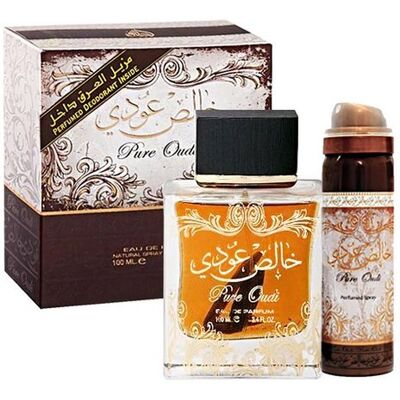 Lattafa Pure Oudi 100ml Woda Perfumowana + Dezodorant 50ml Unisex Lattafa Pure Oudi 100ml Woda Perfumowana + Dezodorant 50ml Unisex