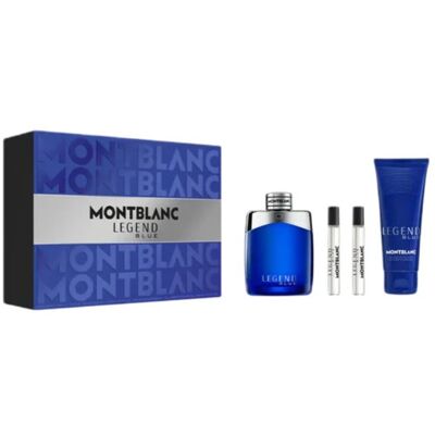 Mont Blanc Legend Blue Woda Perfumowana 100ml + Woda Perfumowana 7.5ml + Woda Perfumowana 7.5ml + Żel Pod Prysznic 100ml Mont Blanc Legend Blue Woda Perfumowana 100ml + Woda Perfumowana 7.5ml + Woda Perfumowana 7.5ml + Żel Pod Prysznic 100ml