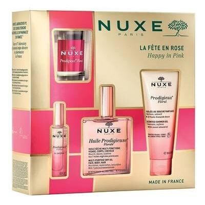 Inny producent NUXE Zestaw Kultowy Prodigieux® Floral Olejek do ciała 100ml, Żel pod prysznic 100 ml, Perfumy 15ml, Świeca zapachowa 70 g Inny producent NUXE Zestaw Kultowy Prodigieux® Floral Olejek do ciała 100ml, Żel pod prysznic 100 ml, Perfumy 15ml, Świeca zapachowa 70 g