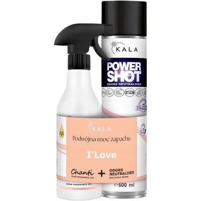 Odświeżacz Powietrza 0,6l I Olejek Zapachowy 0,5l Duo-Pak I'Love Kala Odświeżacz Powietrza 0,6l I Olejek Zapachowy 0,5l Duo-Pak I'Love Kala