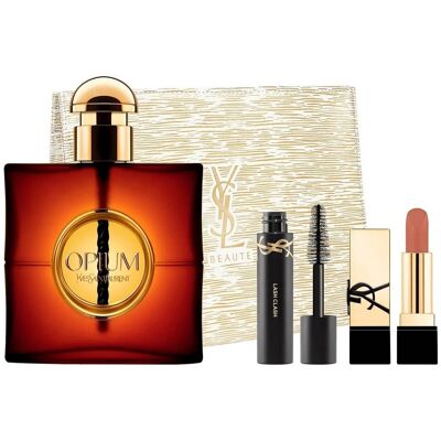 Yves Saint Laurent, Opium zestaw woda perfumowana spray 90ml + tusz do rzęs 2ml + pomadka do ust 3.8g Yves Saint Laurent, Opium zestaw woda perfumowana spray 90ml + tusz do rzęs 2ml + pomadka do ust 3.8g
