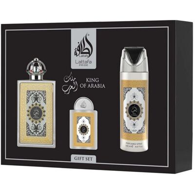 ZESTAW LATTAFA KING OF ARABIA WODA PERFUMOWANA 100ML+ 20ML SPRAY 200ML ZESTAW LATTAFA KING OF ARABIA WODA PERFUMOWANA 100ML+ 20ML SPRAY 200ML