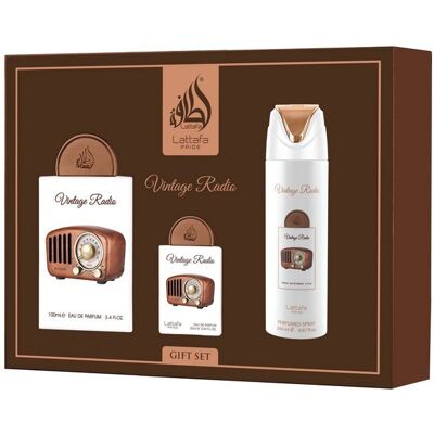 ZESTAW LATTAFA VINTAGE RADIO 100ML+20ML WODA PERFUMOWANA SPRAY 200ML ZESTAW LATTAFA VINTAGE RADIO 100ML+20ML WODA PERFUMOWANA SPRAY 200ML