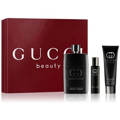 Zestaw Upominkowy Gucci Guilty Pour Homme EDP 90ml + 15ml Miniaturka + 50ml Żel Pod Prysznic Zestaw Upominkowy Gucci Guilty Pour Homme EDP 90ml + 15ml Miniaturka + 50ml Żel Pod Prysznic