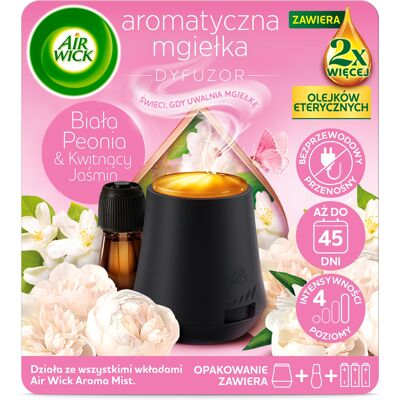 Inny producent Air Wick Mgiełka Komplet Biała Peonia Kwitnący Jaśmin +zapasowy Wkład 20ml / Air Wick Inny producent Air Wick Mgiełka Komplet Biała Peonia Kwitnący Jaśmin +zapasowy Wkład 20ml / Air Wick