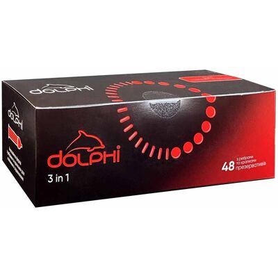 Prezerwatywy Dolphi 3w1 48 szt. Prezerwatywy Dolphi 3w1 48 szt.