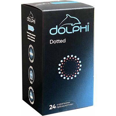 Prezerwatywy Dolphi Dotted z wypustkami 24 szt. Prezerwatywy Dolphi Dotted z wypustkami 24 szt.