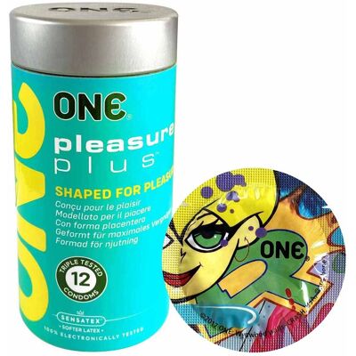 Prezerwatywy ONE Pleasure Plus 12 szt. (podwójna przyjemność) Prezerwatywy ONE Pleasure Plus 12 szt. (podwójna przyjemność)