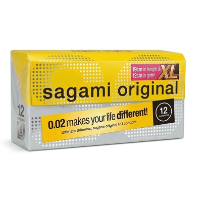 Prezerwatywy poliuretanowe Sagami Original 0.02 XL-Size (bardzo duże) 12 szt. Prezerwatywy poliuretanowe Sagami Original 0.02 XL-Size (bardzo duże) 12 szt.