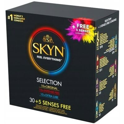 Skyn, Selection, Prezerwatywy 30 szt + 5 Senses Skyn, Selection, Prezerwatywy 30 szt + 5 Senses