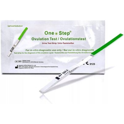 TEST OWULACYJNY paskowy OneStep optymalna czułość 20mIU/ml 50szt PREMIUM TEST OWULACYJNY paskowy OneStep optymalna czułość 20mIU/ml 50szt PREMIUM