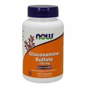 Suplement diety, Now Foods Glucosamine Sulfate 750 mg Glukozamina 120 kapsułek wegańskich