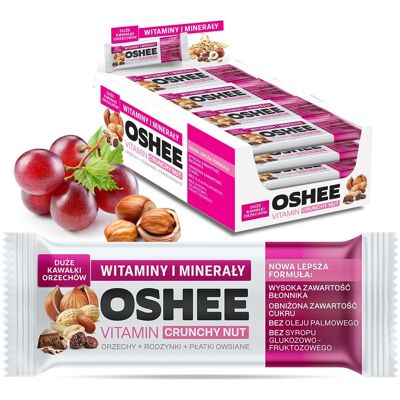 25x Oshee Vitamin Musli Bar Witaminy I Minerały Rodzynki Orzechy 40 G 25x Oshee Vitamin Musli Bar Witaminy I Minerały Rodzynki Orzechy 40 G
