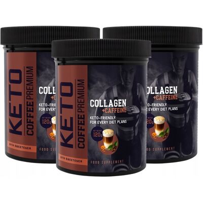3x Keto Coffee Premium - Białkowy Suplement Wspierający Odchudzanie 120g 3x Keto Coffee Premium - Białkowy Suplement Wspierający Odchudzanie 120g