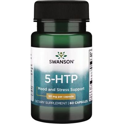 5-HTP 50 mg – Wspomaganie nastroju i snu 60 kaps. Swanson 5-HTP 50 mg – Wspomaganie nastroju i snu 60 kaps. Swanson