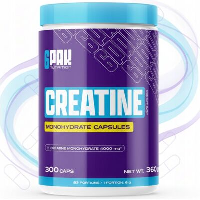inna (Inny) 6PAK KREATYNA MONOHYDRAT 300 CAPS 360 g Mono Creatine w Kapsułkach SIła inna (Inny) 6PAK KREATYNA MONOHYDRAT 300 CAPS 360 g Mono Creatine w Kapsułkach SIła