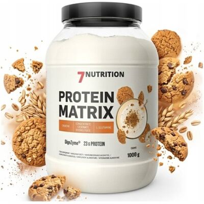Inny producent 7Nutrition Protein Matrix 1000 g Cookies KAZEINA DIGEZYME GLUTAMINA WHEY Inny producent 7Nutrition Protein Matrix 1000 g Cookies KAZEINA DIGEZYME GLUTAMINA WHEY