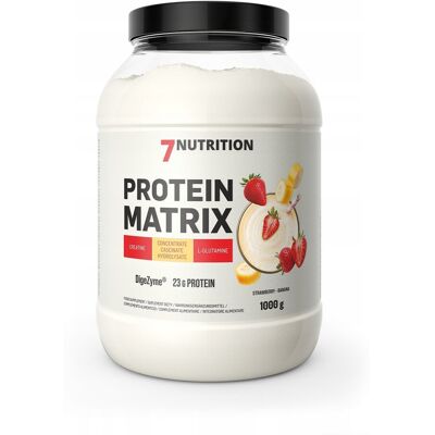Inny producent 7Nutrition Protein Matrix 1000 g Strawberry Banana Koncentrat Hydrolizat Inny producent 7Nutrition Protein Matrix 1000 g Strawberry Banana Koncentrat Hydrolizat
