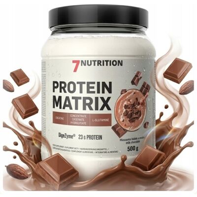 Inny producent 7Nutrition Protein Matrix 500 g Milk Chocolate KREATYNA WHEY WPC KAZEINA Inny producent 7Nutrition Protein Matrix 500 g Milk Chocolate KREATYNA WHEY WPC KAZEINA