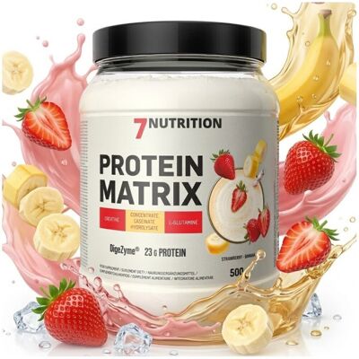 Inny producent 7Nutrition Protein Matrix 500 g Strawberry Banana Mieszanka Białek WHEY WPC Inny producent 7Nutrition Protein Matrix 500 g Strawberry Banana Mieszanka Białek WHEY WPC
