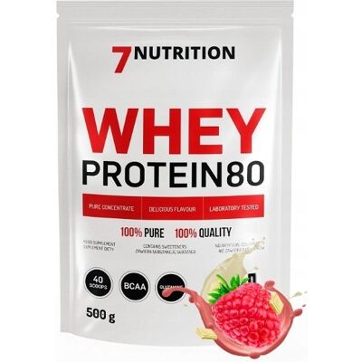 7Nutrition Whey Protein 80 500g WPC KONCENTRAT Biała czekolada z maliną 7Nutrition Whey Protein 80 500g WPC KONCENTRAT Biała czekolada z maliną