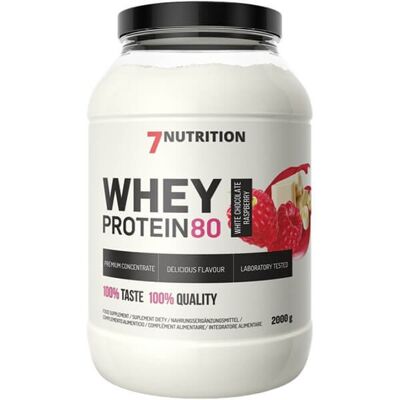 7Nutrition Whey Protein 80 białko WPC 2000g biała czekolada-malina 7Nutrition Whey Protein 80 białko WPC 2000g biała czekolada-malina