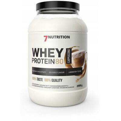 Inny producent 7Nutrition Whey Protein WPC 80 Cappucino 2000 g BIAŁKO ODŻYWKA Koncentrat Inny producent 7Nutrition Whey Protein WPC 80 Cappucino 2000 g BIAŁKO ODŻYWKA Koncentrat