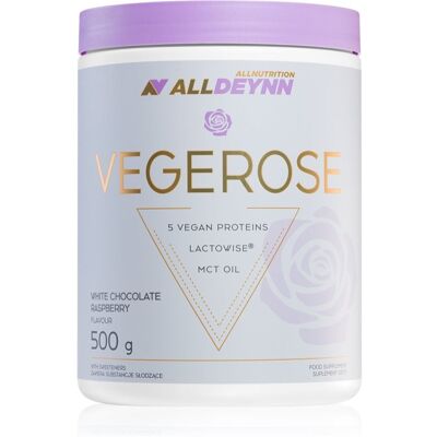 Allnutrition Vegerose Biała Czekolada Malina - Wegańskie Białko - 500g Allnutrition Vegerose Biała Czekolada Malina - Wegańskie Białko - 500g