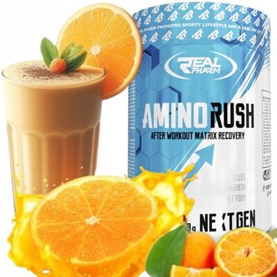 Inny producent AMINOKWASY BCAA BETA ALANINA Real Pharm Amino Rush 500g POMARAŃCZA Inny producent AMINOKWASY BCAA BETA ALANINA Real Pharm Amino Rush 500g POMARAŃCZA