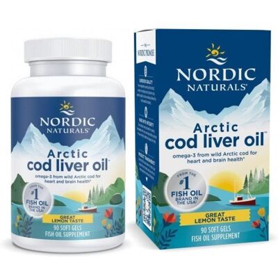 Nordic Naturals Dzikie Dorszowa Olej z Wątroby - 750mg Cytryna - 90 miękkich kapsułek Nordic Naturals Dzikie Dorszowa Olej z Wątroby - 750mg Cytryna - 90 miękkich kapsułek