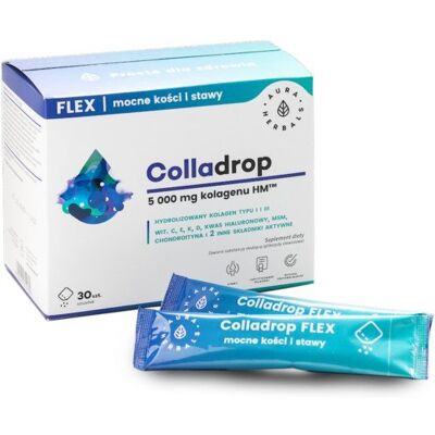 Aura Herbals Colladrop Flex Kolagen Morski 5000mg - Suplement diety Aura Herbals Colladrop Flex Kolagen Morski 5000mg - Suplement diety