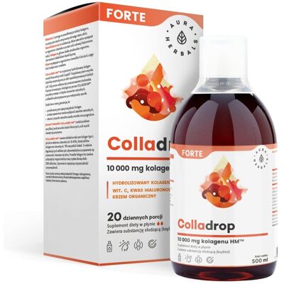 Aura Herbals Colladrop Forte - Marine Collagen 10000mg - 500ml Aura Herbals Colladrop Forte - Marine Collagen 10000mg - 500ml