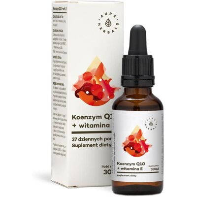 Aura Herbals Koenzym Q10 Witamina E Krople - Suplement diety Aura Herbals Koenzym Q10 Witamina E Krople - Suplement diety