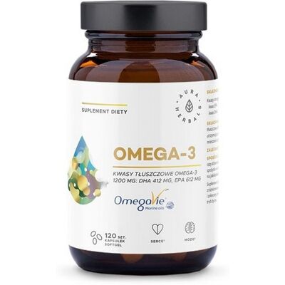Aura Herbals Omega-3 Olej z Ryb w Kapsułkach - Serce, Mózg, Wzrok Aura Herbals Omega-3 Olej z Ryb w Kapsułkach - Serce, Mózg, Wzrok