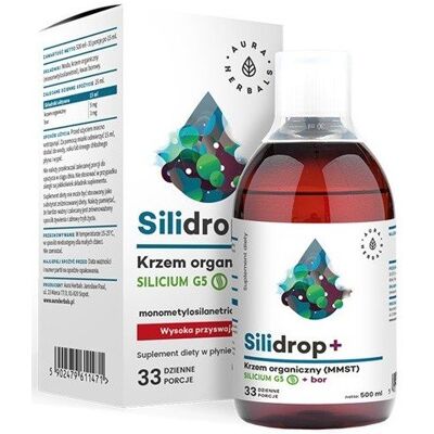AURA HERBALS Silidrop krzem i bor - 500ml AURA HERBALS Silidrop krzem i bor - 500ml