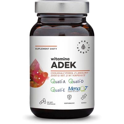 Aura Herbals Witaminy A D E K - Wsparcie wzroku, kości, odporność Aura Herbals Witaminy A D E K - Wsparcie wzroku, kości, odporność