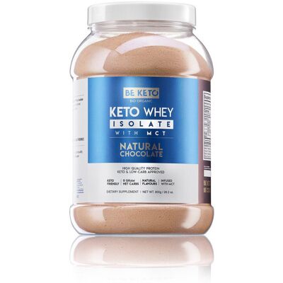 BeKeto Keto Izolat Białka z MCT, Naturalna Czekolada - 800 g BeKeto Keto Izolat Białka z MCT, Naturalna Czekolada - 800 g