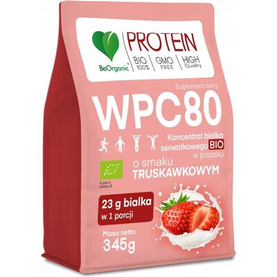 inna (Inny) BeOrganic Białko serwatkowe WPC 80 345g Truskawka MASA Siła MIĘŚNIE inna (Inny) BeOrganic Białko serwatkowe WPC 80 345g Truskawka MASA Siła MIĘŚNIE