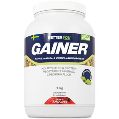 Better You Whole Food Gainer Jordgubb - Białko roślinne - 1kg Better You Whole Food Gainer Jordgubb - Białko roślinne - 1kg
