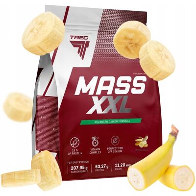 Trec Nutrition Mass XXL - Bananowy - 3000 gramów Trec Nutrition Mass XXL - Bananowy - 3000 gramów