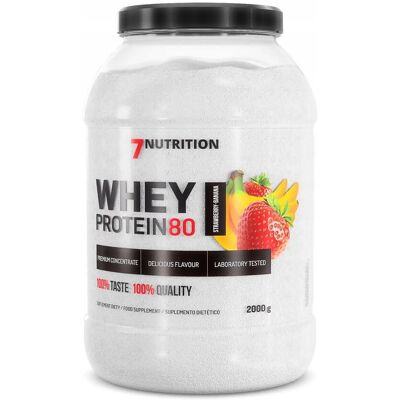 Białko Koncentrat 7nutrition Protein 80 2000g Truskawka-Banan + Białko Koncentrat 7nutrition Protein 80 2000g Truskawka-Banan +