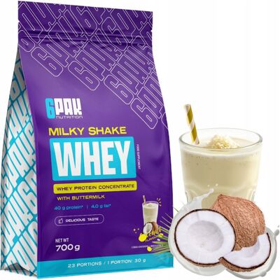 6pak Białko Milky Shake Whey Pyszny Koktajl Odżywka Białkowa Z Maślanką Wpc 80 6pak Białko Milky Shake Whey Pyszny Koktajl Odżywka Białkowa Z Maślanką Wpc 80
