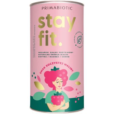 BIAŁKO STAY FIT PRIMABIOTIC 500 g wegański shake proteinowy soczysta malina BIAŁKO STAY FIT PRIMABIOTIC 500 g wegański shake proteinowy soczysta malina